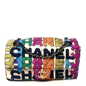 Chanel Printed Fabric Quilted Logo #300495C11B